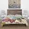 Designart 'Victorias Cream Flower' Cottage Bedding Set - Duvet Cover & Shams
